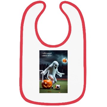 Discover Halloween Ghost with Pumpkin and Soccer Bibs