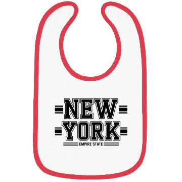 Discover New York City Skyline Typography Design Bibs