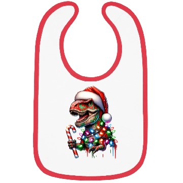 Discover Festive Dinosaur Christmas Trolls Bibs