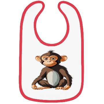 Discover Funny cute monkey. Bibs