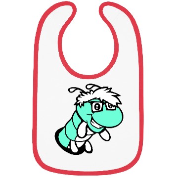 Discover Nerd caterpillar peeks through hole Geek worm cool Bibs