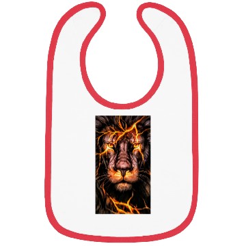 Discover a lion on fire Bibs