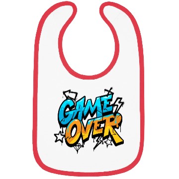 Discover Vibrant Graffiti Game Over Design Bibs