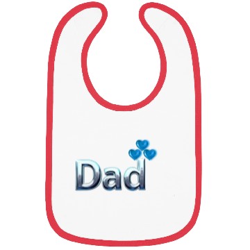 Discover Blue Heart Balloon Dad Design Bibs