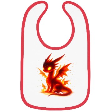 Discover Luminous Fire Dragon Illustration Bibs