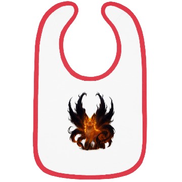 Discover Mystical Flame Fox Illustration Bibs