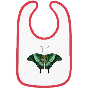 Discover May Emerald Peacock Butterfly Gemstone Design Bibs