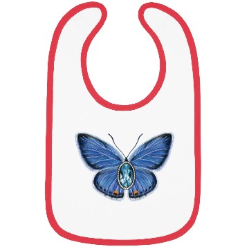 Discover March Eastern Tailed Blue Butterfly Gemstone Art Bibs