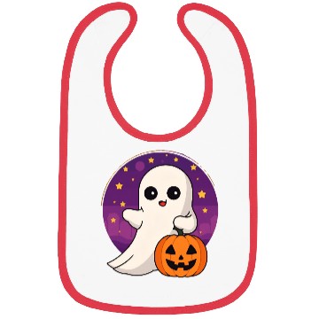 Discover “Cute Halloween Ghost with Candy Bag Bibs”