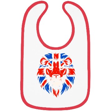 Discover Lion with British Flag Mane Bibs