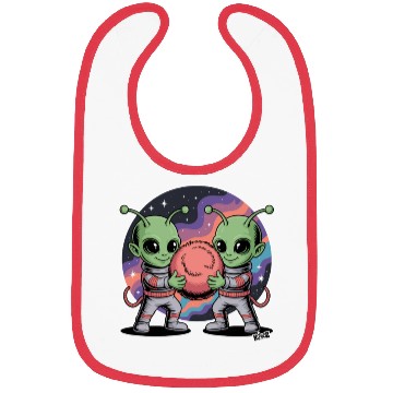 Discover Adorable Alien Friends Embrace Cosmic Unity Bibs