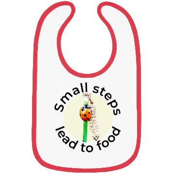 Discover Small Steps Lead to Food – Ladybug Art Bibs