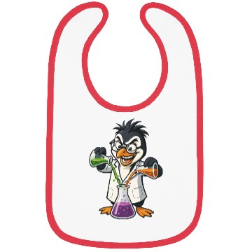 Discover Crazy Professor Penguin Chemist Nerd Experiment Bibs