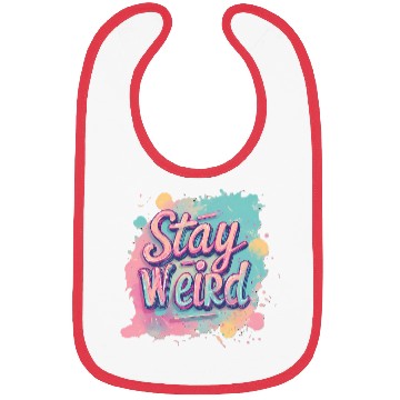Discover Stay Weird Neon Graphic Design Bibs