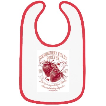 Discover Strawberry Fields Forever Vintage Design Bibs