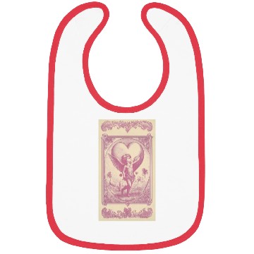 Discover Vintage Cupid Heart Illustration Bibs