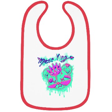 Discover Neon Teddy Bear with Crown and Sunglasses Bibs