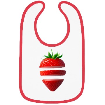 Discover Deconstructed Strawberry Illustration Bibs
