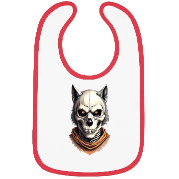 Discover Mystic Werewolf Skull Illustration Bibs