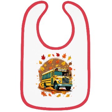 Discover back-to-school -Autumn School Bus Adventure  Bibs
