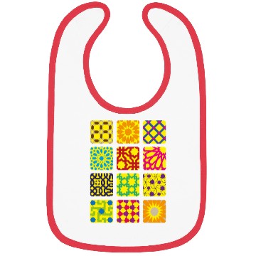 Discover Colorfull Geometric squares Bibs