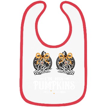 Discover Skeleton Halloween couple I'm his pumpkins Bibs