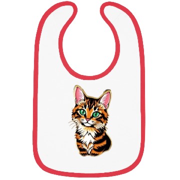 Discover cat Tiger Cub Illustration Bibs