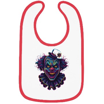 Discover Neon Horror Clown Art Bibs