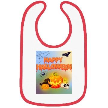Discover Happy Halloween Pumpkin Lantern Bibs