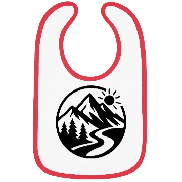 Discover Nature Landscape - Trees, River, and Sun Bibs