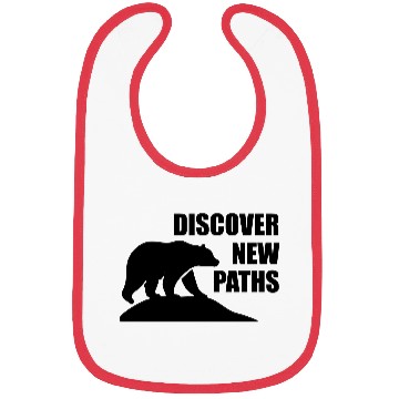 Discover Discover New Paths – Bear Silhouette Motivation Bibs