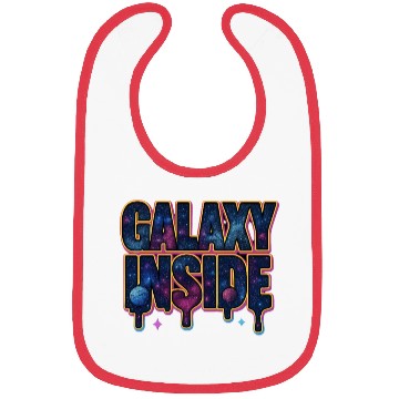 Discover Galaxy Inside Cosmic Typography Bibs