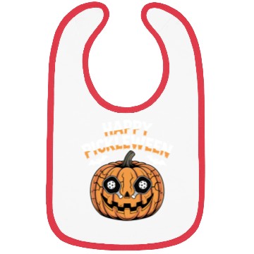 Discover Pickleween Pickleball Player Halloween Pumpkin Bibs