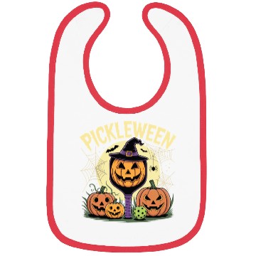 Discover Pumpkin Pickleween Pickleball Player Halloween Bibs