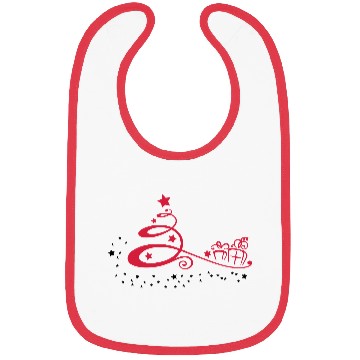 Discover Christmas Tree with Stars and Gift Boxes Bibs