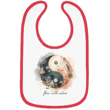 Discover Yin Yang Floral Balance Design Bibs