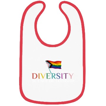 Discover Diversity Pride Flag Inspirational Design Bibs