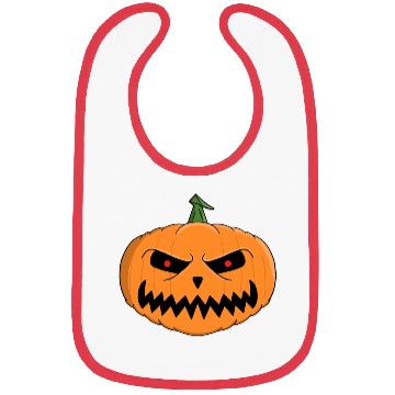 Discover Menacing Jack-O'-Lantern Halloween Design Bibs