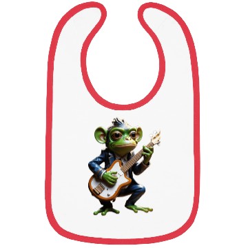 Discover Musical Monkey with Guitar Bibs