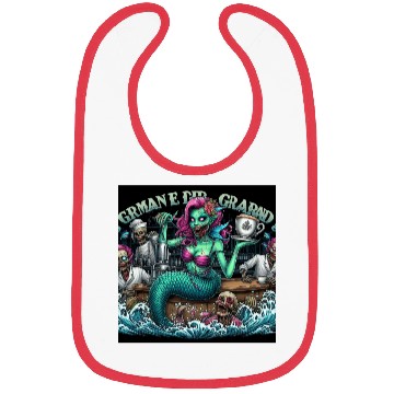 Discover Mermaid Bar Scene with Zombies Bibs