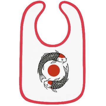 Discover Koi Fish Yin Yang Symbol Bibs