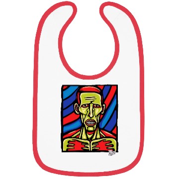 Discover Expressive Neon Abstract Portrait Bibs