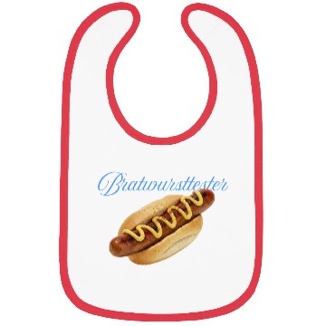Discover Hot Dog with Mustard Illustration Bibs