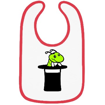 Discover Caterpillar top hat magician wizard magic trick Bibs