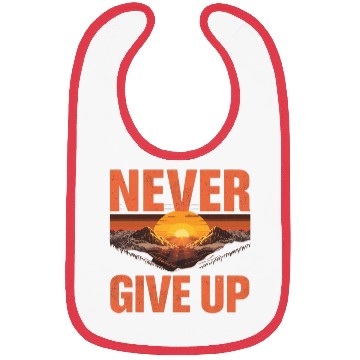 Discover Mountain Sunset Never Give Up Bibs