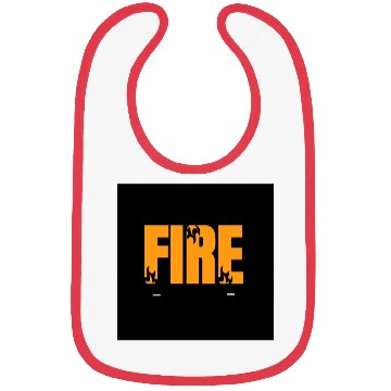 Discover Fiery Abstract Flame Typography Design Bibs
