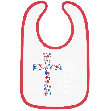 Discover Patriotic Jesus Cross Design Bibs