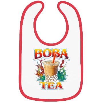 Discover Boba Tea Favorite Food Funny Weird 90s Boba Tea Bibs