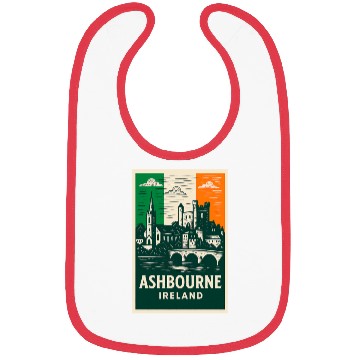 Discover Irish Villagescape with Castle and Church Bibs