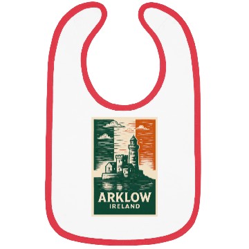 Discover Arklow Lighthouse with Irish Flag Colors Bibs